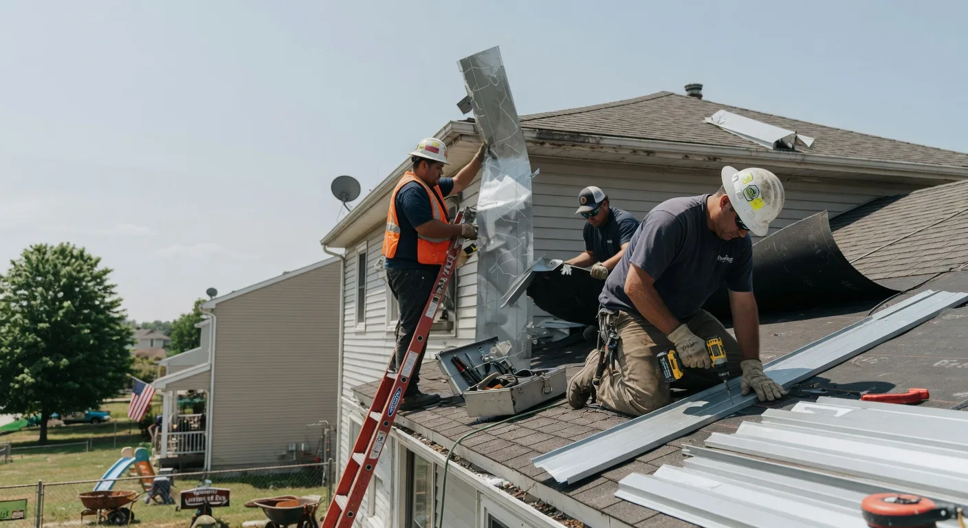 Storm Damage Metal Roof Repair in Charlotte, IA